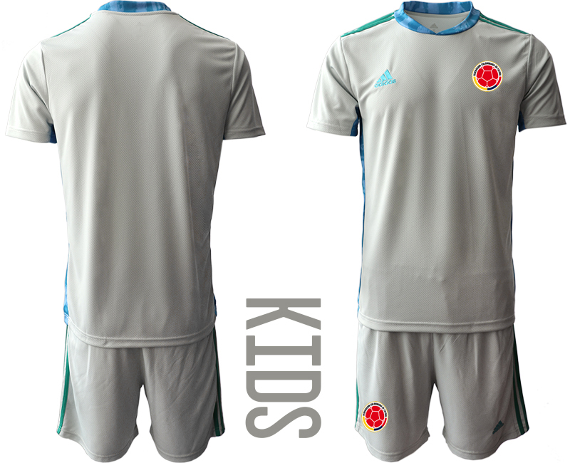 Youth 2020-2021 Season National team Colombia goalkeeper grey Soccer Jersey